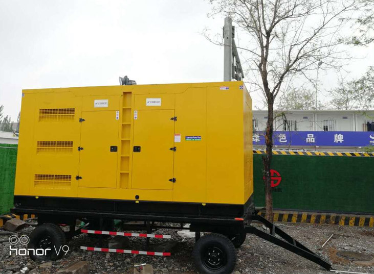 遼寧中煤三建玉柴500KW移動(dòng)箱體機(jī)組安裝現(xiàn)場(chǎng)